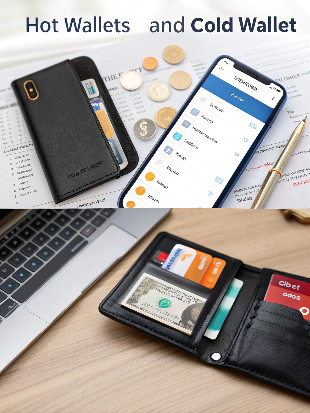 Hot vs Cold Wallets, hot wallet vs cold wallet, secure crypto storage, cryptocurrency wallet types